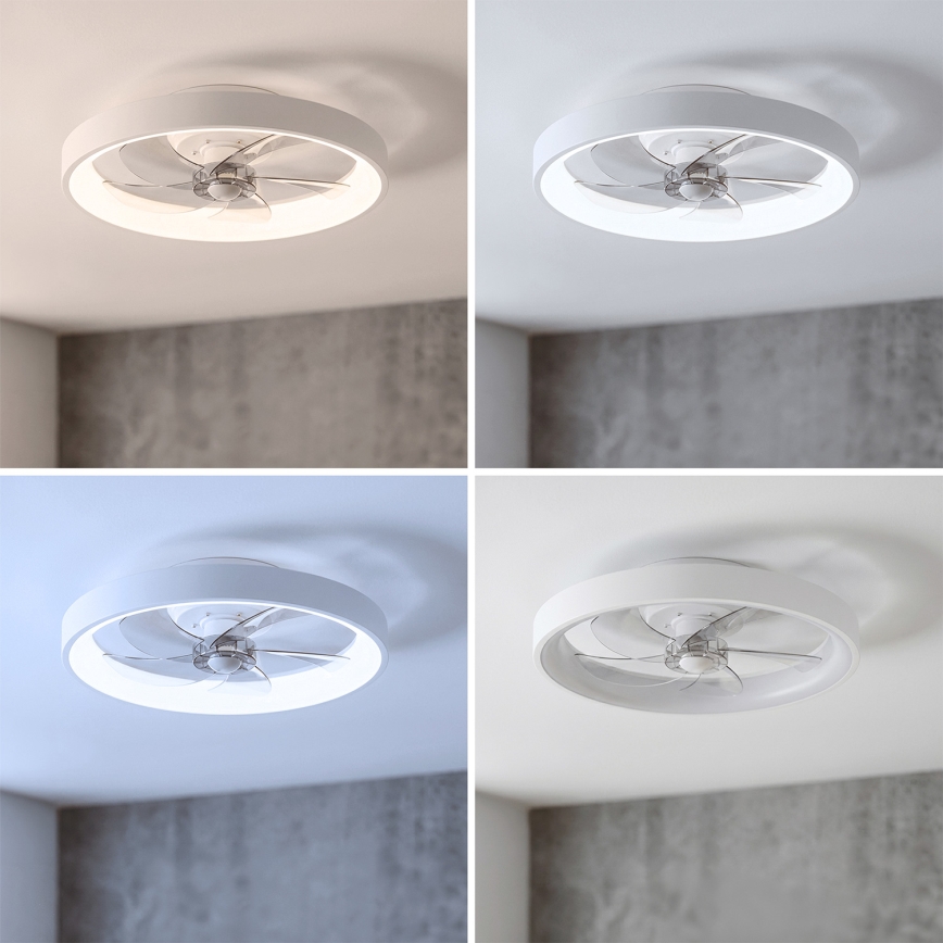 Brilagi - dimbare LED-plafondventilator LED/34W/230V 3000–6500K Ø 50 cm wit + afstandsbediening