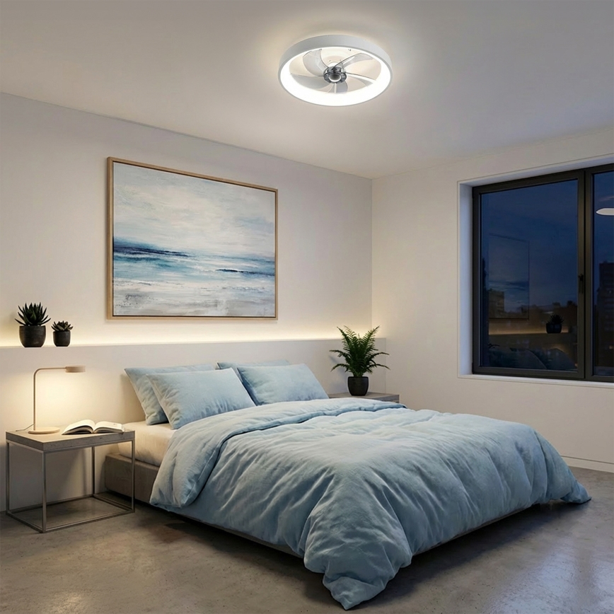 Brilagi - dimbare LED-plafondventilator LED/34W/230V 3000–6500K Ø 50 cm wit + afstandsbediening