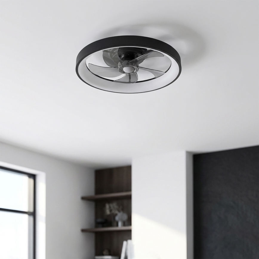 Brilagi - Dimbare LED-plafondventilator 34W/230V 3000–6500K Ø 50 cm zwart + afstandsbediening