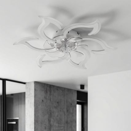 Brilagi - Dimbare LED-plafondventilator LED/34W/230V Ø 83 cm wit + afstandsbediening