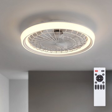 Brilagi - LED-dimbare plafondventilator LED/40W/230V 3000-6500K Ø 48 cm wit + afstandsbediening