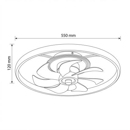 Brilagi - LED Dimbare plafondventilator LED/66W/230V 55 cm wit/goud + afstandsbediening