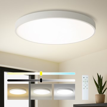 Brilagi - LED-dimbare plafonnière POOL SMART LED/128W/230V 3000-6000K Ø 100 cm Wi-Fi Tuya wit + afstandsbediening