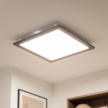 Brilagi - LED-dimbare plafonnière SLIMFRAME WOOD LED/58W/230V 64x64 cm 3000-6000K donkerbruin, inclusief afstandsbediening