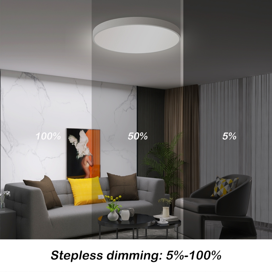 Brilagi - LED dimbare plafondlamp POOL SMART LED/60W/230V 3000-6000K 50 cm + afstandsbediening wit