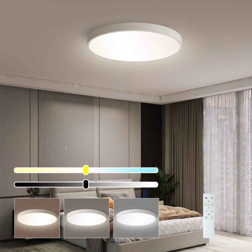 Brilagi - LED dimbare plafondlamp POOL SMART LED/60W/230V 3000-6000K 50 cm + afstandsbediening wit