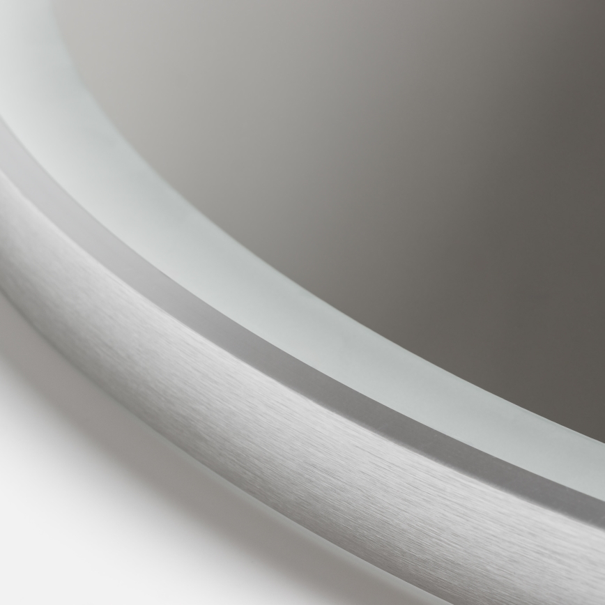 Brilagi - Dimbare LED-badkamerspiegel met verwarming en geïntegreerde verlichting ALU PRO LED/18W/230V Ø 60 cm 3000/4000/6500K IP44 mat chroom CRI 90