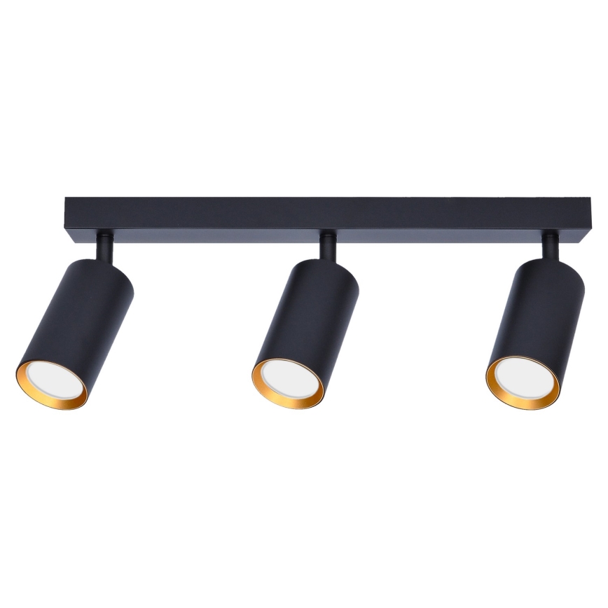 Brilagi - dimbare LED RGBW-spot SELE 3x GU10/4,8W/230V 3000K zwart/goud + afstandsbediening