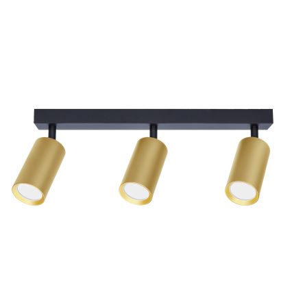 Brilagi - LED RGBW Dimbare spotarmatuur SELE GOLDEN 3xGU10/6W/230V 3000K zwart/goud