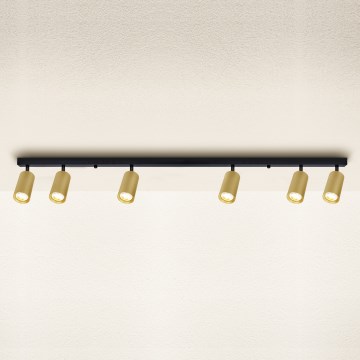 Brilagi - LED dimbare spotarmatuur SELE GOLDEN 6xGU10/6,5W/230V 2700-6500K zwart/goud