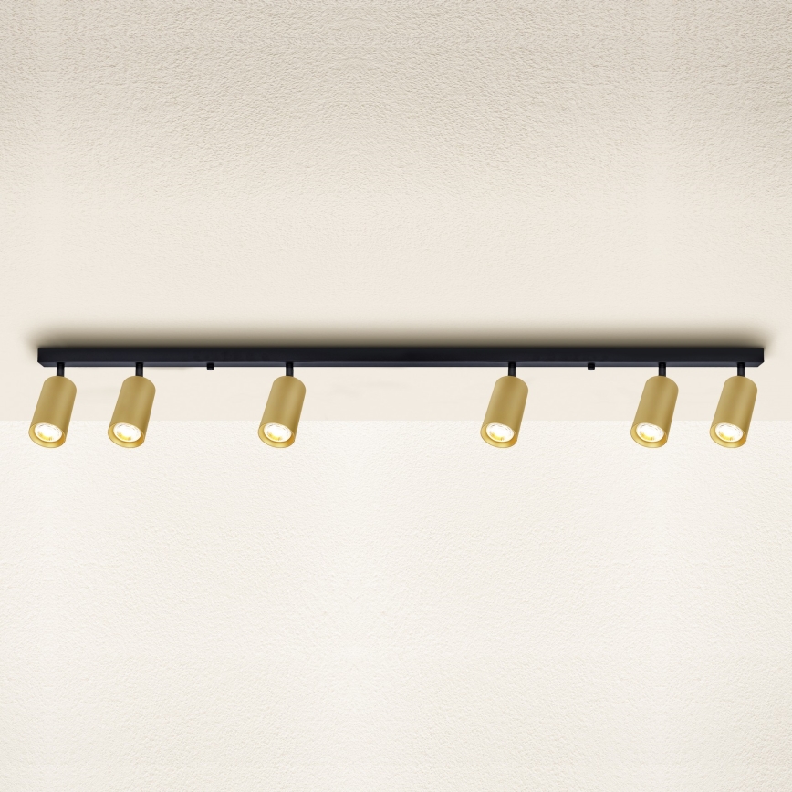 Brilagi - LED dimbare spotarmatuur SELE GOLDEN 6xGU10/6,5W/230V 2700-6500K zwart/goud