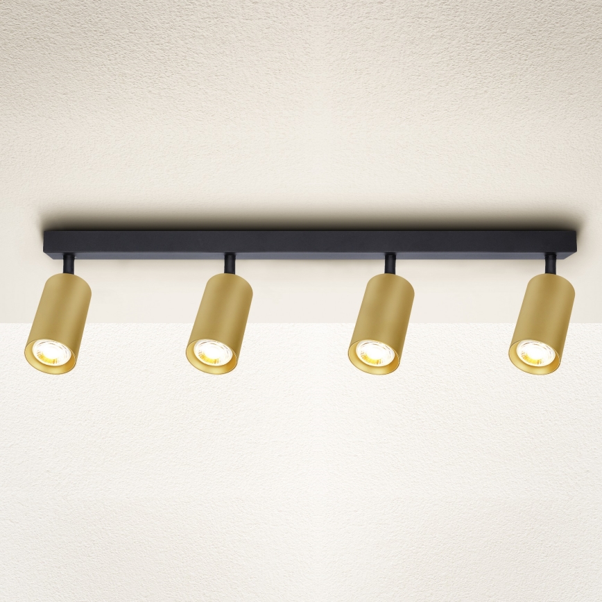 Brilagi - LED dimbare spots SELE GOLDEN 4xGU10/6,5W/230V 2700-6500K zwart/goud