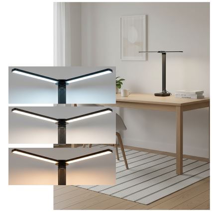 Brilagi - LED-dimbare tafellamp MODO DUO LED/8W/5V 3000/4000/6500K zwart