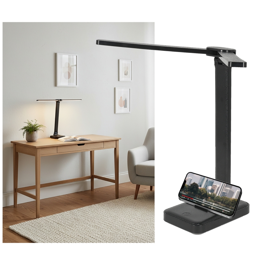 Brilagi - LED-dimbare tafellamp MODO DUO LED/8W/5V 3000/4000/6500K zwart