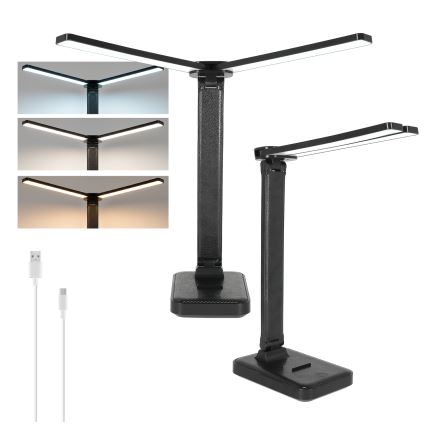 Brilagi - LED-dimbare tafellamp MODO DUO LED/8W/5V 3000/4000/6500K zwart
