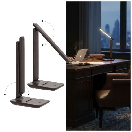 Brilagi - Dimbare LED-tafellamp MODO LED/7W/230V 3000/4000/6500K bruin