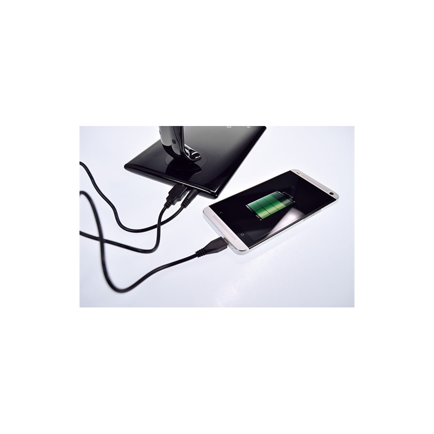 Brilagi - LED dimbare bureaulamp met USB-aansluiting LED/12W/230V wit 3000 - 6000K