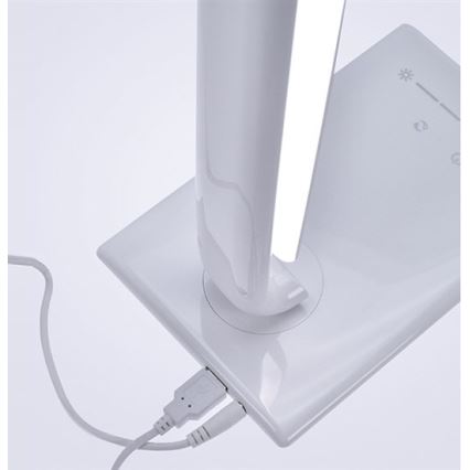 Brilagi - LED dimbare bureaulamp met USB-aansluiting LED/12W/230V wit 3000 - 6000K