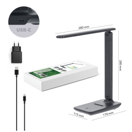 Brilagi - Dimbare LED-tafellamp VARIO LED/7W/230V 3000/4000/6500K antraciet