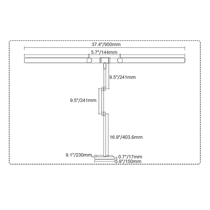 Brilagi - Dimbare LED-aanraaktafellamp VARIO LED/24W/230V 3000-6500K CRI 92 zwart