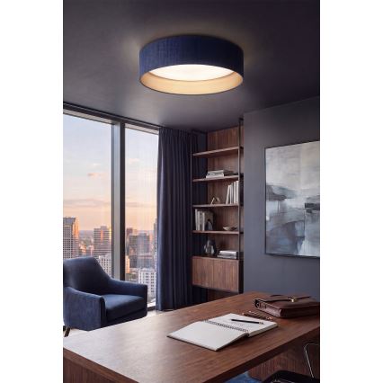 Brilagi - Dimbare LED-plafondlamp VELVET SMART VARI LED/36W/230V 3000–6500K Ø 55 cm blauw/goud + met afstandsbediening