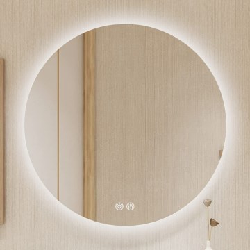 Brilagi - LED-dimbare verwarmde badkamerspiegel met LED-achterverlichting DEMI PRO LED/20W/230V Ø 60 cm 3000/4000/6500K IP44