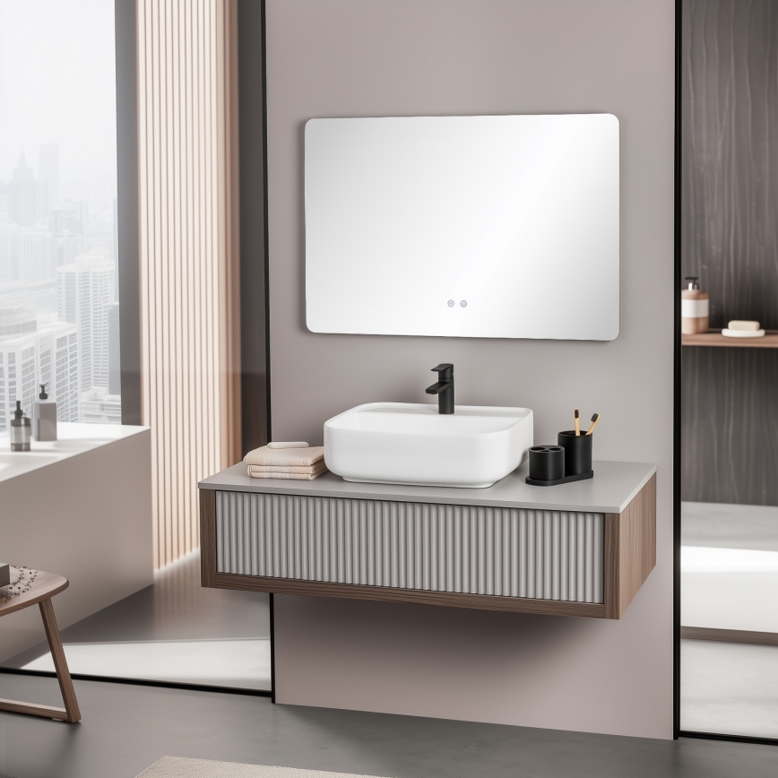 Brilagi - LED-dimbare verwarmde badkamerspiegel met LED-achtergrondverlichting DIANA LED/20W/230V 60x90 cm 3000/4000/6500K IP44 CRI 90