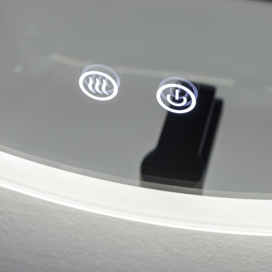 Brilagi - LED badkamerspiegel met verwarming CLARA ECO LED/12W/230V Ø 60 cm IP44 CRI 90 dimbaar + CCT