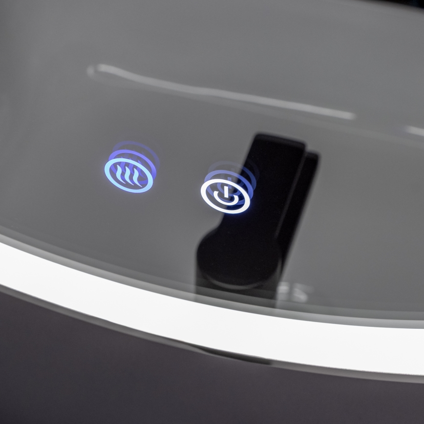 Brilagi - LED-dimbare verwarmde badkamerspiegel met randverlichting ALU PRO LED/18W/230V Ø 60 cm 3000/4000/6500K IP44 glanzend chroom CRI 90