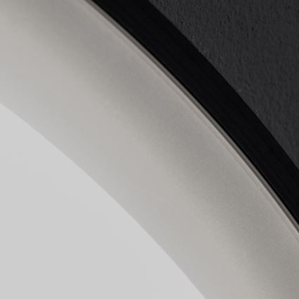 Brilagi - ALU PRO LED-dimbare verwarmde badkamerspiegel met randverlichting, 18W/230V, Ø 60 cm, 3000/4000/6500K, IP44, zwart, CRI 90