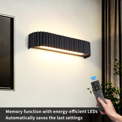 BRILAGI - LED dimbare wandlamp FALCON MODERN LED/14W/230V 3000-6000K 40 cm zwart + afstandsbediening
