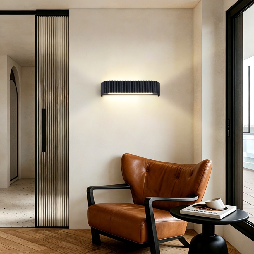 BRILAGI - LED dimbare wandlamp FALCON MODERN LED/14W/230V 3000-6000K 40 cm zwart + afstandsbediening