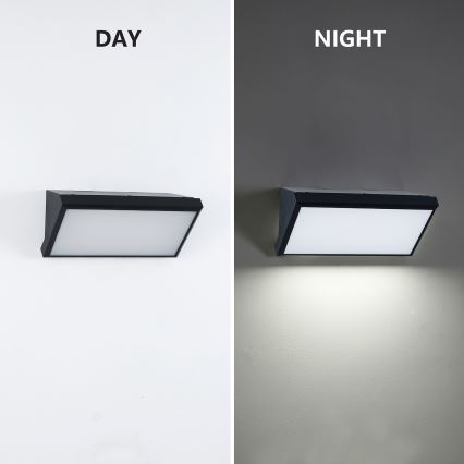 Brilagi - LED dimbare buitenwandlamp TRIANGLE 1xE27/6W/230V 2700-6500K IP65 zwart