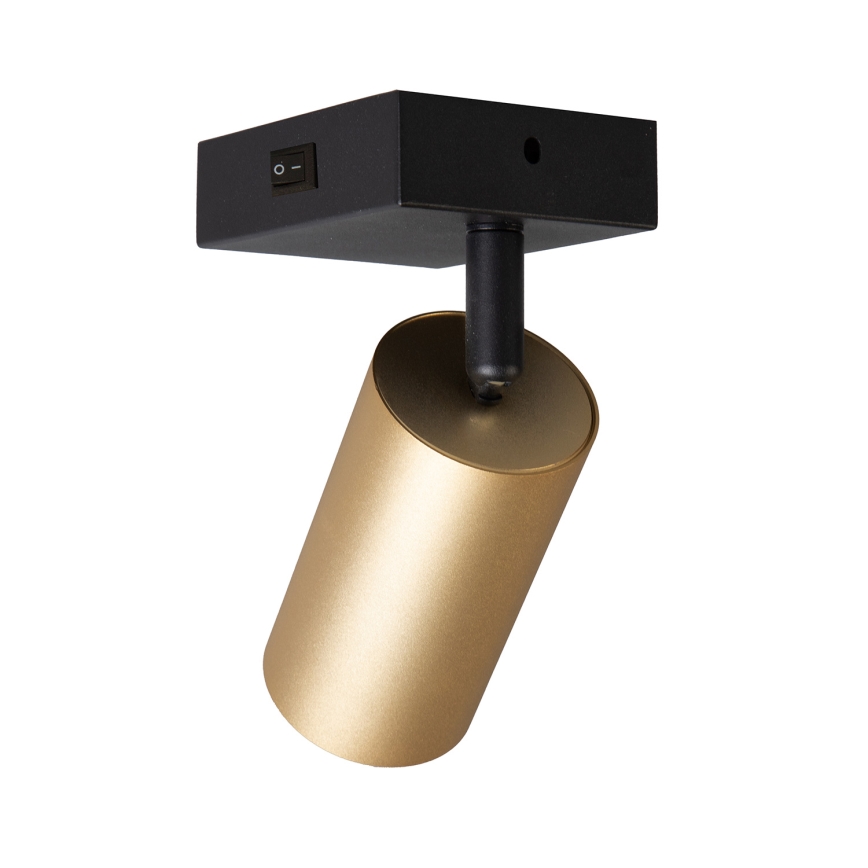 Brilagi - LED RGBW dimbare wandspot met schakelaar SELE 1xGU10/4,8W/230V 3000K zwart/goud + afstandsbediening