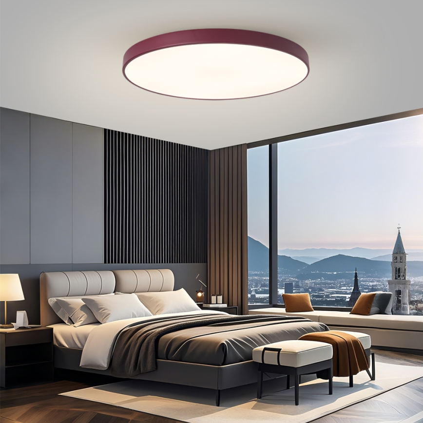 Brilagi - Dimbare LED zwembadarmatuur POOL SMART LED/128W/230V Ø 100 cm 3000–6000K Wi‑Fi Tuya + afstandsbediening bordeaux