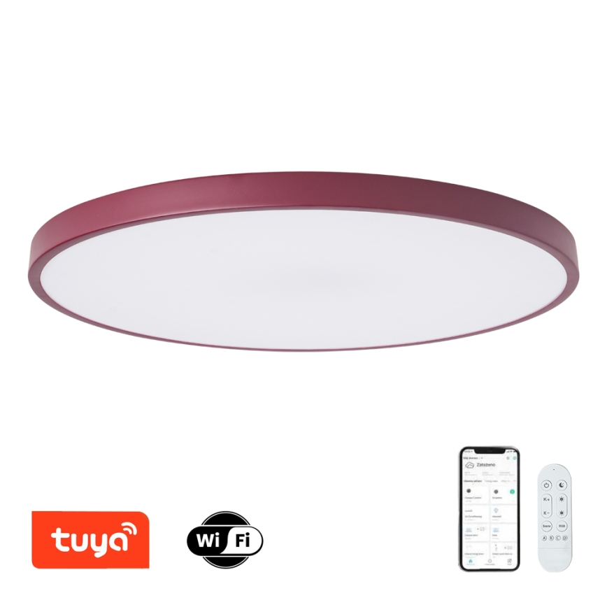 Brilagi - Dimbare LED zwembadarmatuur POOL SMART LED/128W/230V Ø 100 cm 3000–6000K Wi‑Fi Tuya + afstandsbediening bordeaux