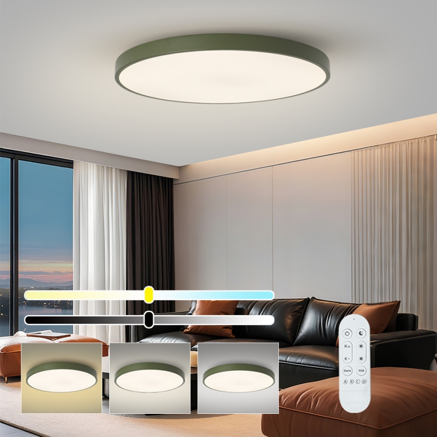Brilagi - Dimbare LED-zwembadarmatuur POOL SMART LED/128W/230V Ø 100 cm 3000–6000K Wi-Fi Tuya + afstandsbediening groen