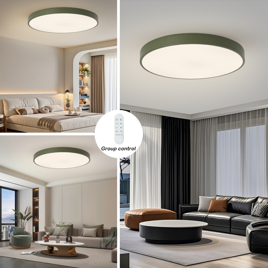 Brilagi - Dimbare LED-zwembadarmatuur POOL SMART LED/128W/230V Ø 100 cm 3000–6000K Wi-Fi Tuya + afstandsbediening groen