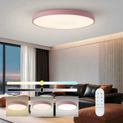 Brilagi - Dimbaar LED-armatuur POOL SMART LED/128W/230V Ø 100 cm 3000-6000K Wi-Fi Tuya + afstandsbediening roze