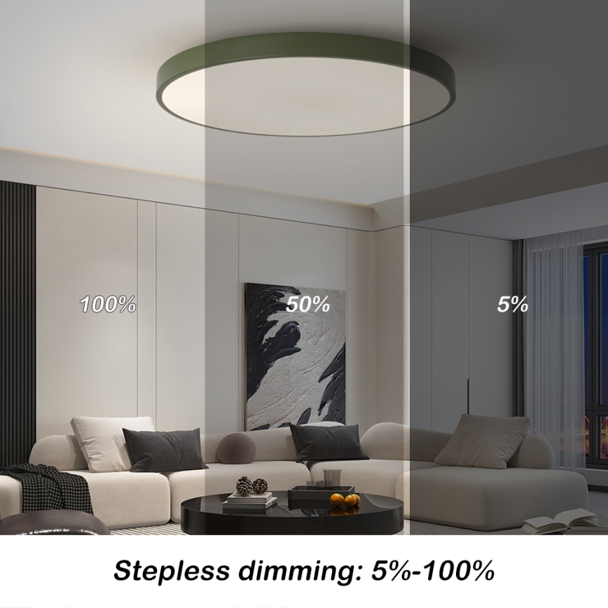 Brilagi - LED-dimbaar armatuur POOL SMART LED/100W/230V Ø 80 cm 3000-6000K Wi-Fi Tuya + afstandsbediening groen
