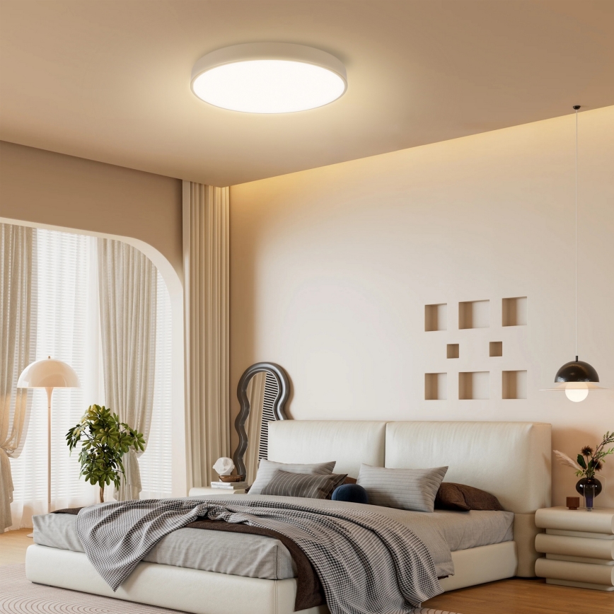 Brilagi - LED Dimmable Ceiling Light POOL LED/60W/230V 3000-6000K diameter 50 cm beige + remote control