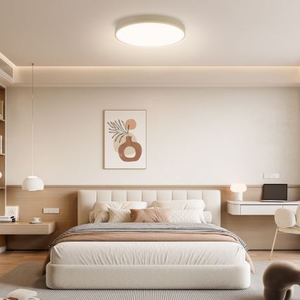 Brilagi - LED Dimmable Ceiling Light POOL LED/60W/230V 3000-6000K diameter 50 cm beige + remote control