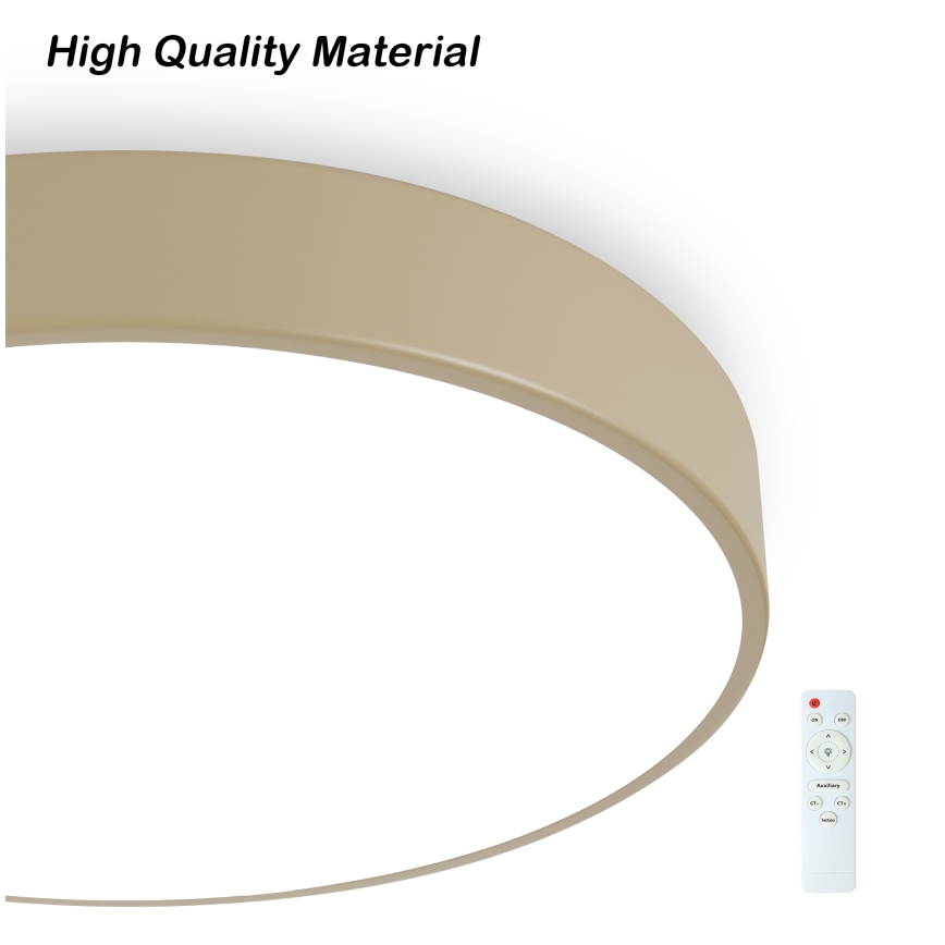 Brilagi - LED Dimmable Ceiling Light POOL LED/60W/230V 3000-6000K diameter 50 cm beige + remote control
