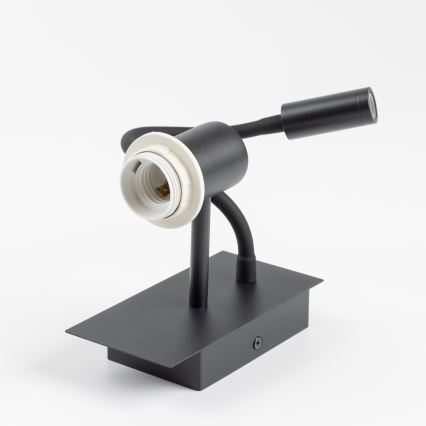 Brilagi - LED flexibele kinderwandlamp BOBO 1xE27/25W/230V + LED/3W zwart/wit/konijntjes