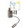 Brilagi - LED flexibele kinderwandlamp BOBO 1xE27/25W/230V + LED/3W mat chroom/wit/dieren