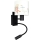 Brilagi - LED flexibele kinderwandlamp BOBO 1xE27/25W/230V + LED/3W zwart/wit/dierenmotief