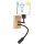 Brilagi - LED flexibele kinderwandlamp BOBO WOOD 1xE27/25W/230V + LED/3W eik/zwart/wit/dierfiguren