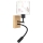 Brilagi - LED Flexibele kinderwandlamp BOBO WOOD 1xE27/25W/230V + LED/3W eiken/zwart/crème/konijntjes