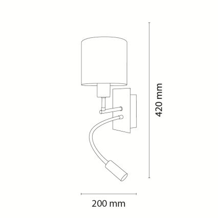 Brilagi - LED flexibele wandlamp voor kinderen BOBO 1xE27/25W/230V + LED/3W mat chroom/wit/dierenmotief