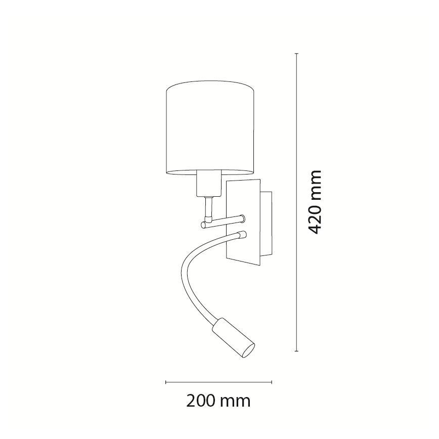 Brilagi - LED flexibele kinderwandlamp BOBO 1xE27/25W/230V + LED/3W zwart/wit/met beertjes